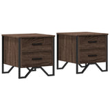 Bedside Cabinets 2 pcs Brown Oak 40x41x40 cm Engineered Wood 848513