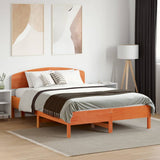 Headboard Wax Brown 120 cm Solid Wood Pine 842513