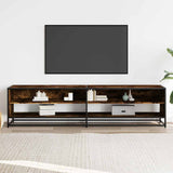 TV Cabinet Smoked Oak 180.5x40x46 cm Engineered Wood 3300802