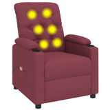 Massage Chair Wine Red Fabric 339115