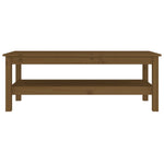 ZNTS Coffee Table Honey Brown 110x50x40 cm Solid Wood Pine 814277