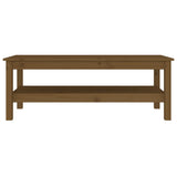 Coffee Table Honey Brown 110x50x40 cm Solid Wood Pine 814277