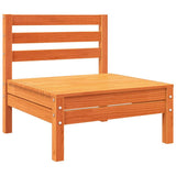 Garden Sofa 3-Seater Wax Brown Solid Wood Pine 838037