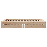 Bed Frame without Mattress 150x200 cm King Size Solid Wood Pine 3308996