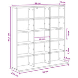 CD Cabinet Smoked Oak 96 x 23.5 x 97.5 cm Engineered Wood 8012670