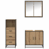 Bathroom Furniture Set 3 pcs Artisan Oak Engineered Wood 3402445