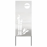 Garden Privacy Screen Silver 50 x 140 cm Stainless steel 876319