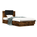 Bed Frame without Mattress Smoked Oak 100x200 cm 3209937