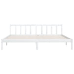 ZNTS 810103 Bed Frame without Mattress White Solid Wood 200x200 cm