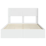 Bed Frame with Storage and Headboard White 140 x 200 cm 3414377