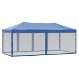 Folding Party Tent with Sidewalls Blue 3x6 m 93549