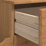 Storage Bench ASKIM Brown 100 x 39 x 62 cm Solid Pine Wood 4105439