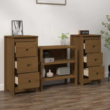 Sideboards 2 pcs Honey Brown 40x35x80 cm Solid Wood Pine 813746