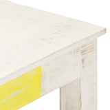 Coffee Table White 110x60x45 cm Solid Mango Wood 323555