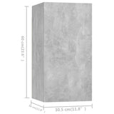 9 Piece TV Cabinet Set Concrete Grey Engineered Wood 3079158