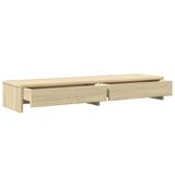 Monitor Stand with Drawers Sonoma Oak 100x27x15 cm Engineered Wood 854672