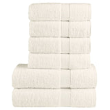 6 Piece Premium Towel Set SOLUND Cream 600 gsm 137567