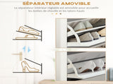 Slim Shoe Cabinet, Narrow Shoe Cupboard with 3 Flip Drawers, Adjustable Shelves for 18 Pairs of T3398P344125