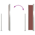 Patio Retractable Side Awning 120x500 cm Brown 48393