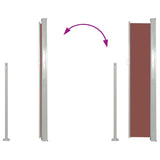 Patio Retractable Side Awning 120x500 cm Brown 48393