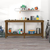 Work Bench Honey Brown 180x50x80 cm Solid Wood Pine 822514