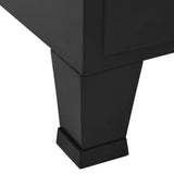 Office Cabinet with Mesh Doors Industrial 75x40x120 cm Steel 145355