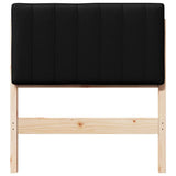 Upholstered Headboard Brown and Black 75 cm Solid Pine Wood 880210