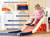 AIYAPLAY 5 in 1 Kids Slide Set with Basketball Hoop, Climbing Frame, Telescope, Storage Box for T3398P554998