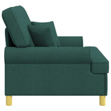 Armchair with Cushions Dark Green Fabric 42043509