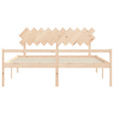 Senior Bed without Mattress 200x200 cm Solid Wood 3195566