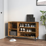 Shoe Cabinet Smoked Oak Engineered Wood, Metal Medium 819753
