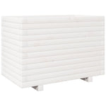 ZNTS Garden Planter White 70x40x49.5 cm Solid Wood Pine 3282550