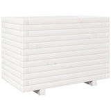 ZNTS Garden Planter White 70x40x49.5 cm Solid Wood Pine 3282550