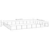 Dog Kennel Silver 48 m Steel 3082176