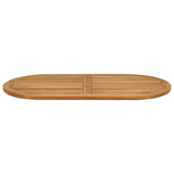 Table Top Oval Solid Teak Wood Natural 42033172