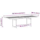 Garden Dining Table x100x75 cm Solid Acacia Wood 316573