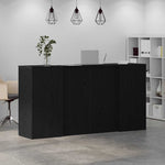 Reception Desk Black Oak 200x50x103.5 cm Engineered Wood 3324179