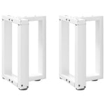 ZNTS Coffee Table Legs T-Shaped 2 pcs White 28x25x cm Steel 4013021