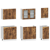 7 Piece Kitchen Cabinet Set Lucca Smoked Oak Engineered Wood 3314746