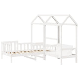 Day Bed and Bench Set with Roof without Mattress White 80x200 cm 3282271