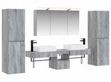 Bathroom Furniture Set 6 pcs Grey Sonoma 3407196