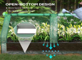 Metal Planter Box with Cover, Raised Garden Bed with Greenhouse, for Herbs and Vegetables, Green and T3398P311643