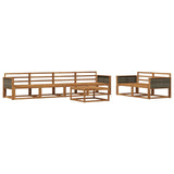Outdoor Sofa Set 7 pcs Natural Solid Acacia Wood 3382357