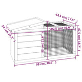 Rabbit Hutch Mocha 100.5x54x55 cm Solid Wood Pine 172291