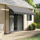 Retractable Awning Anthracite 300x150 cm Fabric and Steel 368740