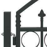 Fence gate with Lock Grey 300 x 150 cm Steel 42008935