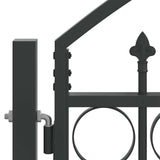 Fence gate with Lock Grey 300 x 150 cm Steel 42008935