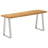 Bench with Live Edge 105 cm Solid Wood Acacia 372755