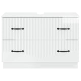 Bathroom Sink Cabinet HOORN High Gloss White 82 x 41x 56 cm 897239