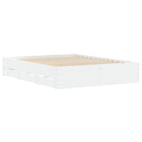 Bed Frame with Drawers without Mattress White 140x200 cm 3207273
